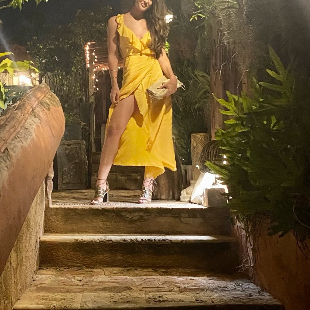 Privacy Please Yellow Ruffle Dress - Picture 3 of 4